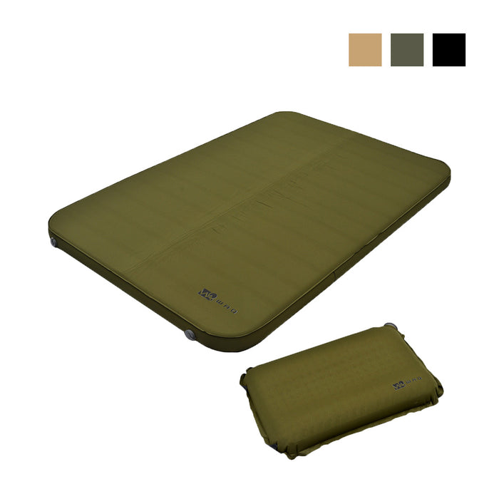 【お得なセット商品】キャンプマット 10cm ダブルサイズ & リラクシングキャンプピローセット WAQ RELAXING CAMP MAT 単品購入よりお得【送料無料/1年保証/在庫限り】