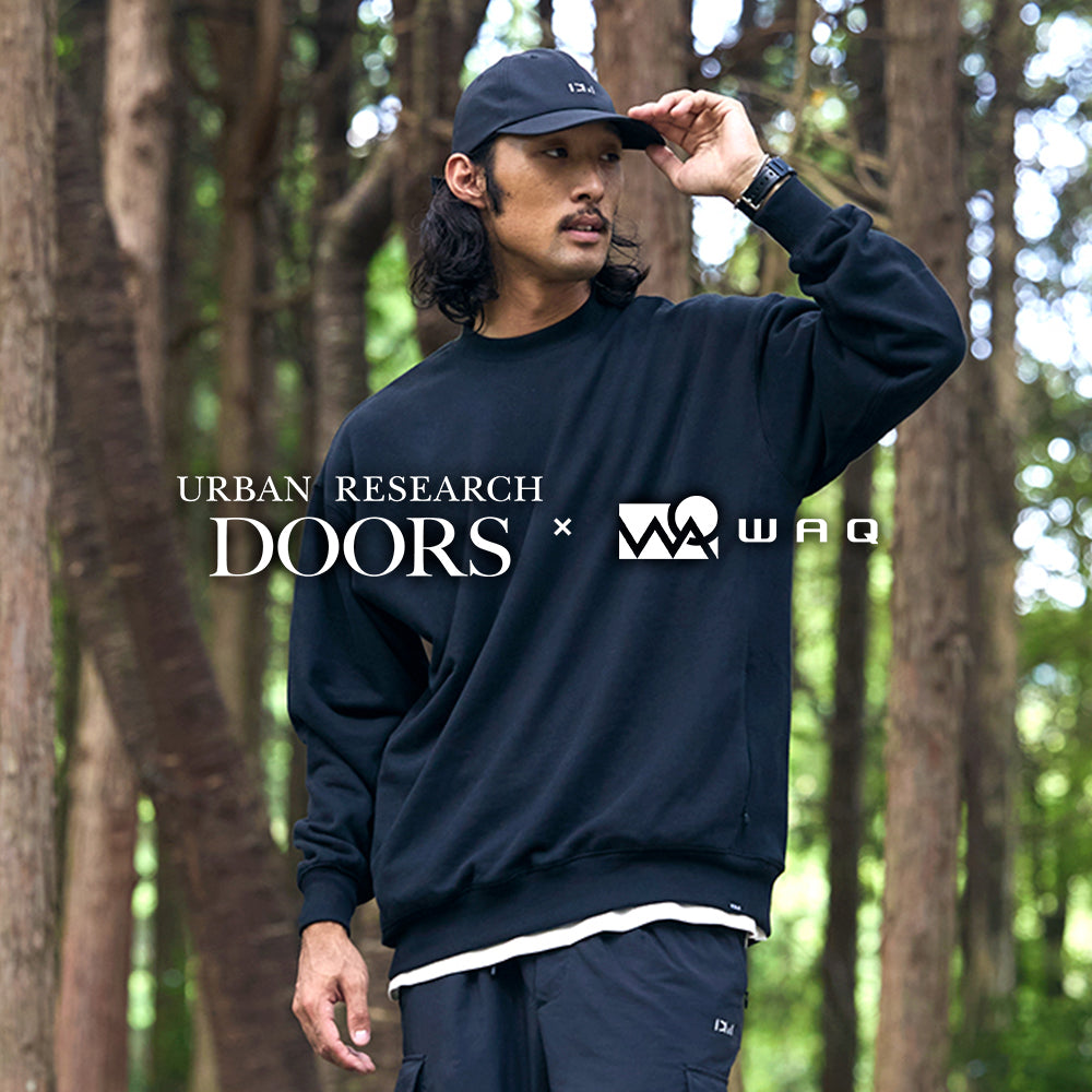 【WAQ x URBAN RESEARCH DOORSコラボ】フィールドロゴスウェット【送料無料・1年保証】