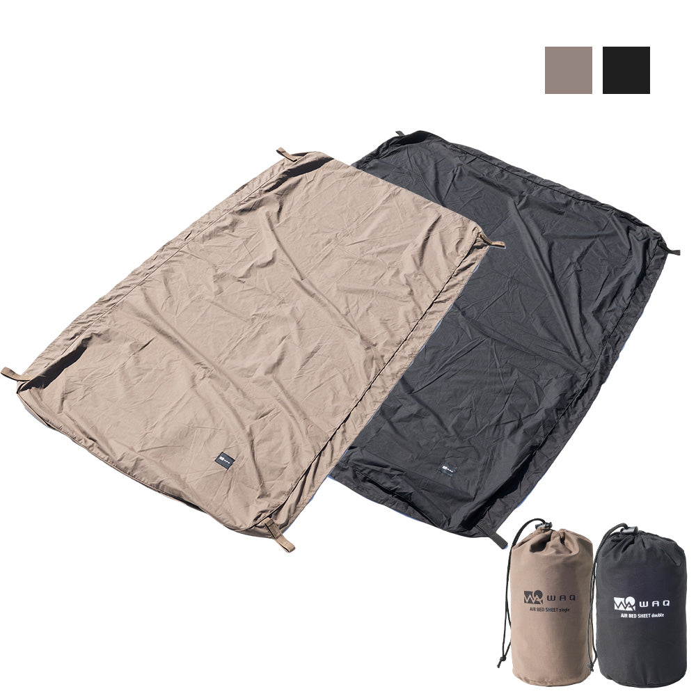 【ご予約受付中｜12月上旬発送】WAQ AIR BED SHEET エアベッド専用シーツ シングル/ダブルサイズ 簡単取付 洗濯OK 【1年保証】
