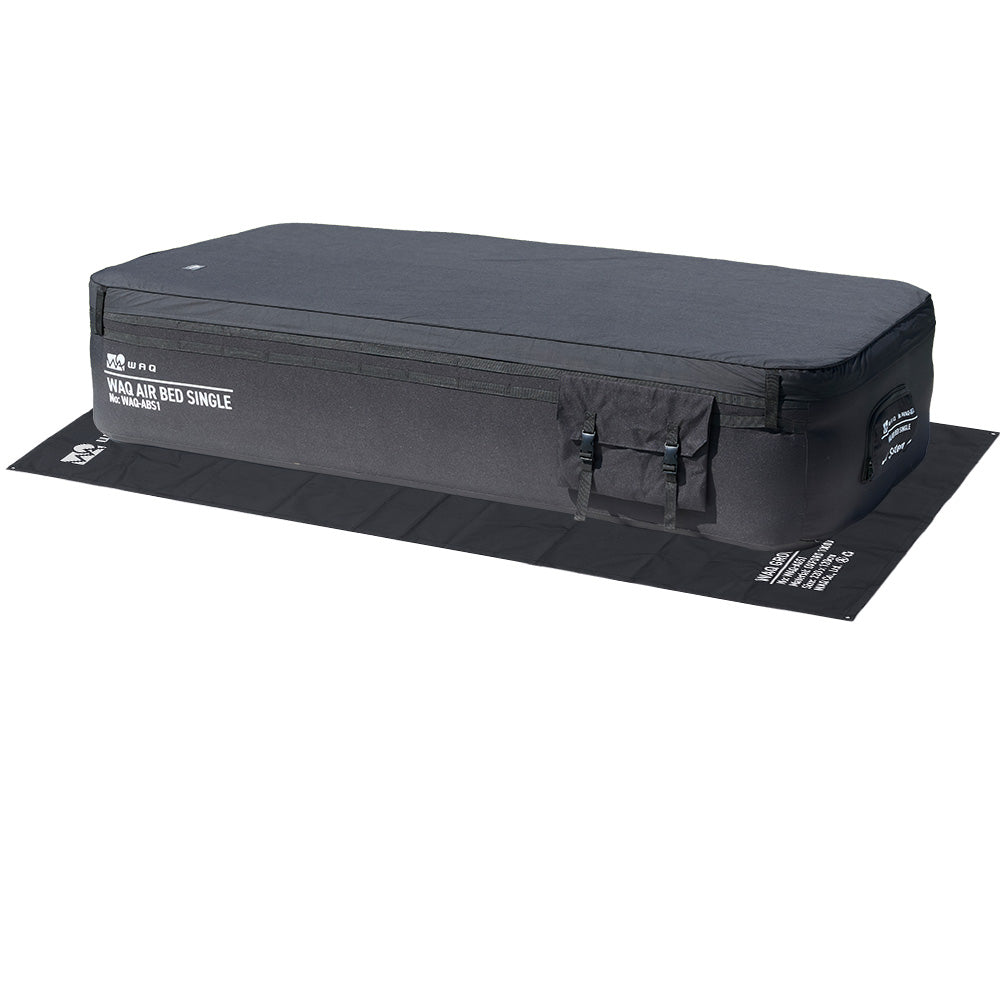 【ご予約受付中！お得な3点セット】WAQ AIR BED＋専用グランドシート＋洗える専用シーツ 電動ポンプ内蔵 エアーベッド シングル/ダブル【送料無料/1年保証】