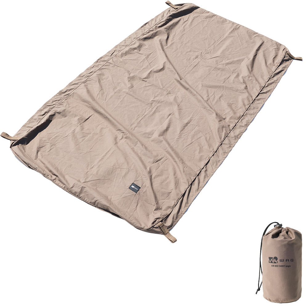 【ご予約受付中｜12月上旬発送】WAQ AIR BED SHEET エアベッド専用シーツ シングル/ダブルサイズ 簡単取付 洗濯OK 【1年保証】