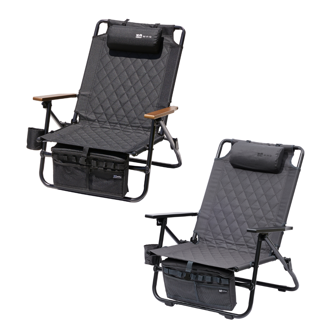 【お得な2個セット】WAQ Reclining Low Chair リクライニングローチェア 【送料無料/1年保証】