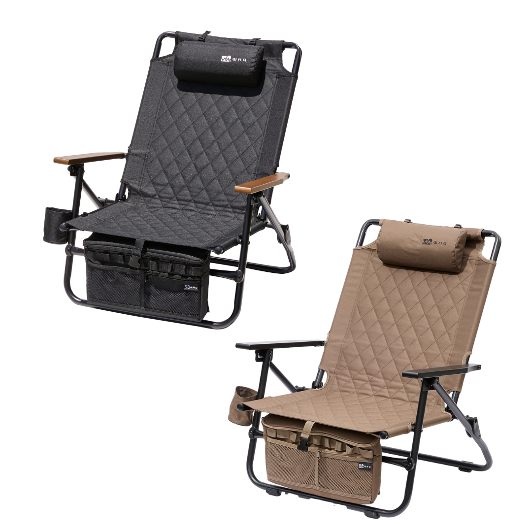 【お得な2個セット】WAQ Reclining Low Chair リクライニングローチェア 【送料無料/1年保証】