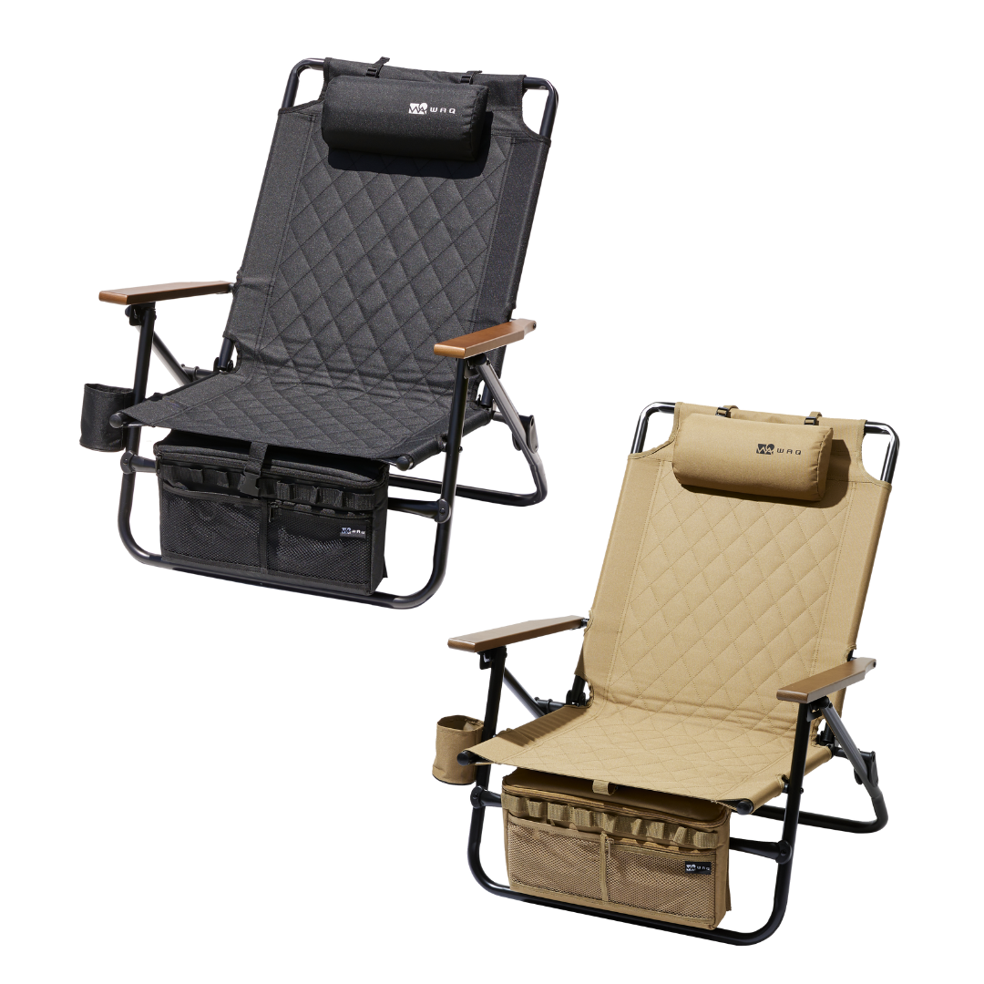 【お得な2個セット】WAQ Reclining Low Chair リクライニングローチェア 【送料無料/1年保証】