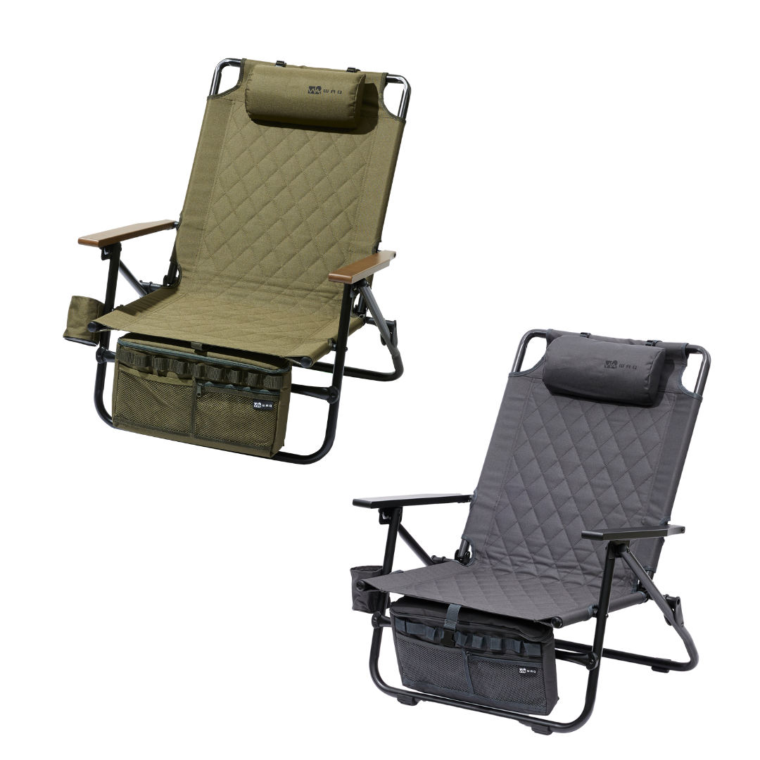 【お得な2個セット】WAQ Reclining Low Chair リクライニングローチェア 【送料無料/1年保証】