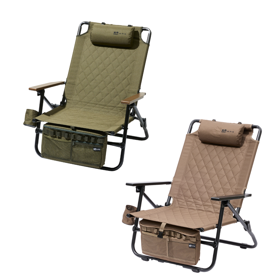 【お得な2個セット】WAQ Reclining Low Chair リクライニングローチェア 【送料無料/1年保証】