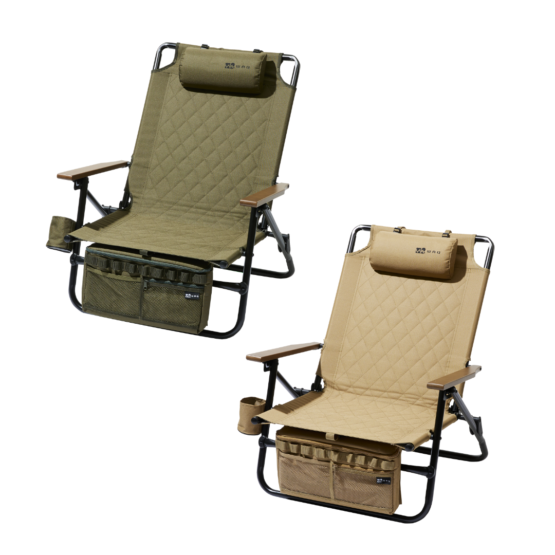 【お得な2個セット】WAQ Reclining Low Chair リクライニングローチェア 【送料無料/1年保証】