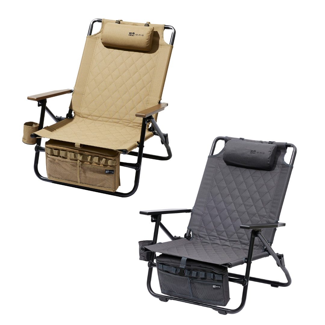 【お得な2個セット】WAQ Reclining Low Chair リクライニングローチェア 【送料無料/1年保証】