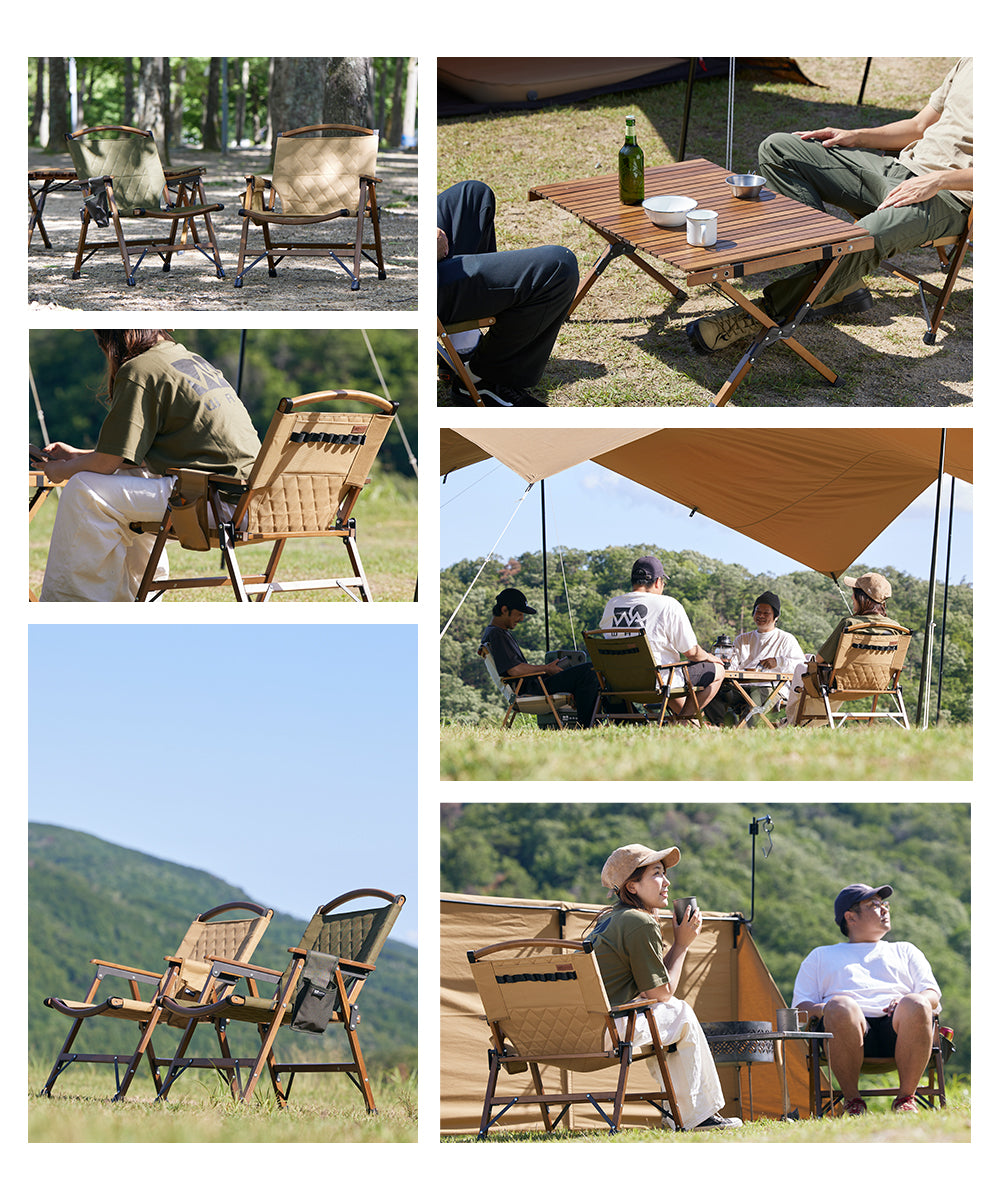 WAQ Folding Wood Chair ウッドチェア アウトドア用ウッドチェア